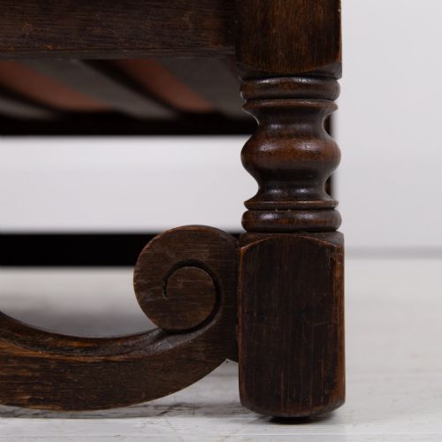 PAIR OF OAK FRAMED ARMCHAIRS NEW CUSHIONS C1920 - ADDITIONAL PHOTO 10