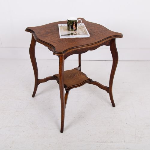 EDWARDIAN OAK TWO TIER OCCASIONAL TABLE - ADDITIONAL PHOTO 1