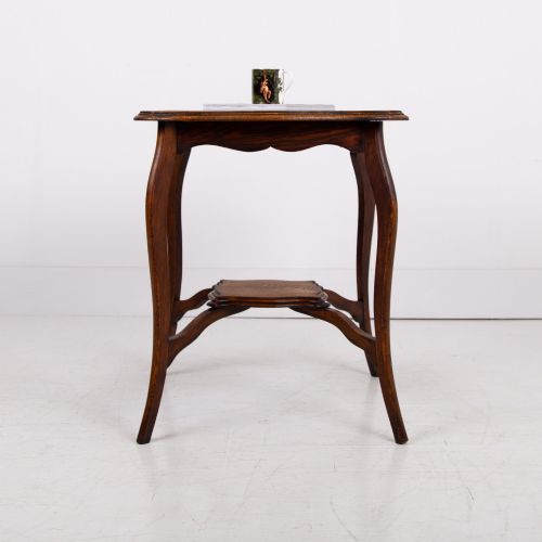 EDWARDIAN OAK TWO TIER OCCASIONAL TABLE - ADDITIONAL PHOTO 3
