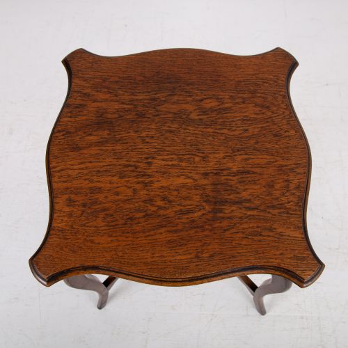 EDWARDIAN OAK TWO TIER OCCASIONAL TABLE - ADDITIONAL PHOTO 6