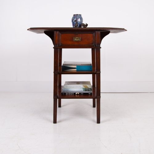 ATTRACTIVE VICTORIAN TABLE WITH DRAWER DROP LEAVES C1880 - ADDITIONAL PHOTO 3