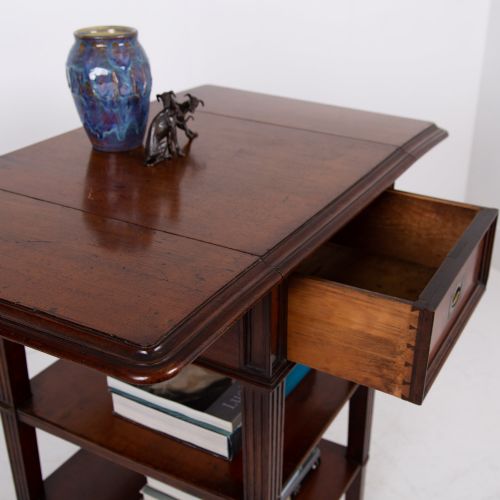 ATTRACTIVE VICTORIAN TABLE WITH DRAWER DROP LEAVES C1880 - ADDITIONAL PHOTO 4