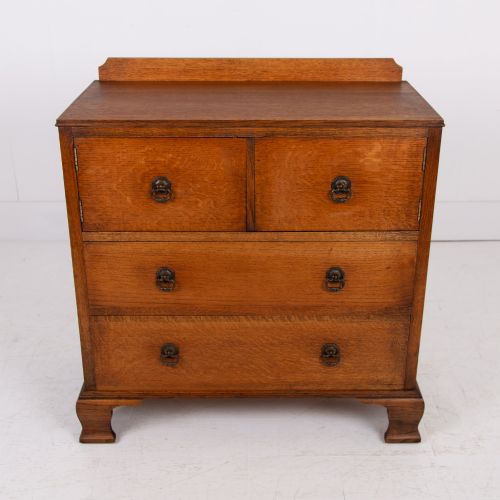 CHARMING OAK CHEST OF DRAWERS WITH STORAGE C1920 - ADDITIONAL PHOTO 6