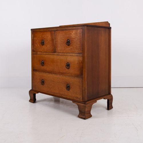 CHARMING OAK CHEST OF DRAWERS WITH STORAGE C1920 - ADDITIONAL PHOTO 10