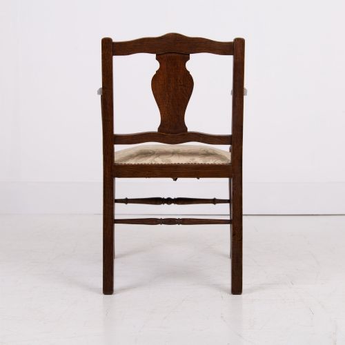 PAIR OF ATTRACTIVE OAK OCCASIONAL ARMCHAIRS C1930 - ADDITIONAL PHOTO 8