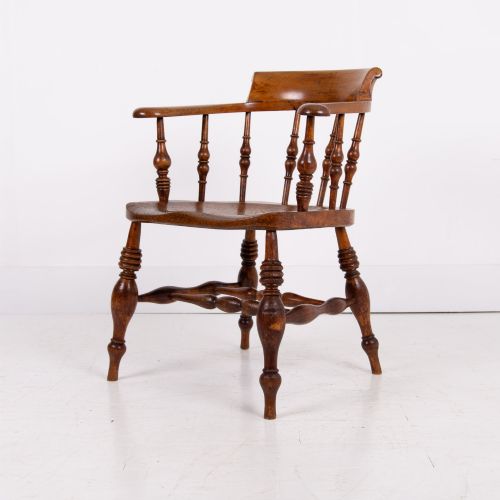 19TH CENTURY SMOKERS BOW CHAIR - ADDITIONAL PHOTO 3