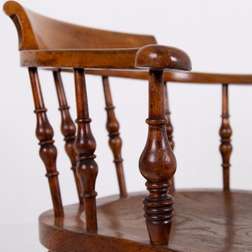 19TH CENTURY SMOKERS BOW CHAIR - ADDITIONAL PHOTO 5