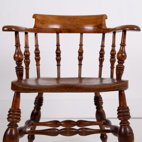 19TH CENTURY SMOKERS BOW CHAIR - ADDITIONAL PHOTO 6