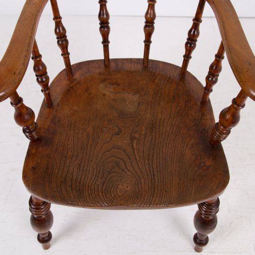 19TH CENTURY SMOKERS BOW CHAIR - ADDITIONAL PHOTO 8