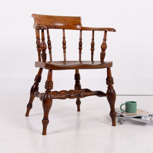 19TH CENTURY SMOKERS BOW CHAIR - ADDITIONAL PHOTO 13