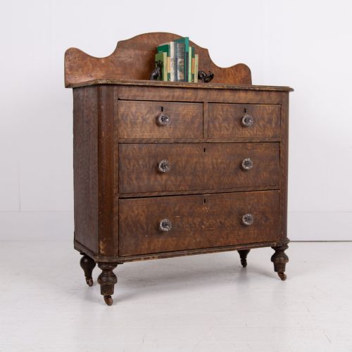 DELIGHTFUL LITTLE VICTORIAN CHEST OF DRAWERS ORIGINAL PAINT C1880 - ADDITIONAL PHOTO 1