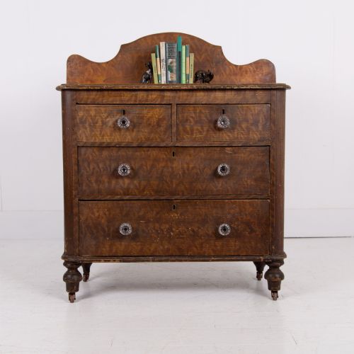 DELIGHTFUL LITTLE VICTORIAN CHEST OF DRAWERS ORIGINAL PAINT C1880 - ADDITIONAL PHOTO 7