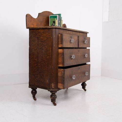 DELIGHTFUL LITTLE VICTORIAN CHEST OF DRAWERS ORIGINAL PAINT C1880 - ADDITIONAL PHOTO 8