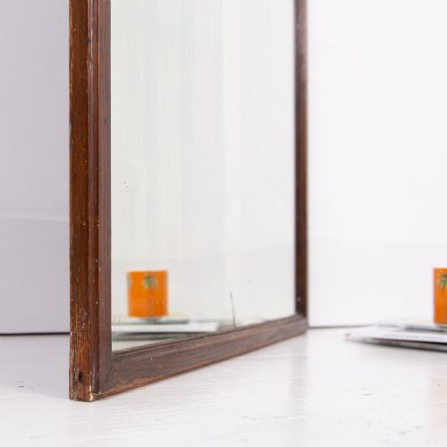 LARGE 1930S OAK TAILORS SHOP MIRROR NO2 - ADDITIONAL PHOTO 2