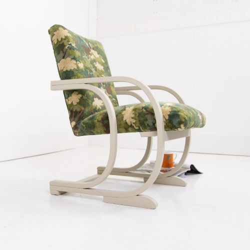 HEALS ART DECO BENTWOOD ARMCHAIR NEW UPHOLSTERY - ADDITIONAL PHOTO 1