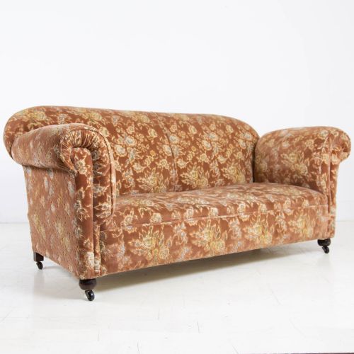 GOOD LOOKING LATE 1920S 3 SEATER DROP END SOFA FOR REUPHOLSTERY - ADDITIONAL PHOTO 8