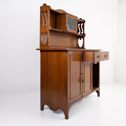 ENGLISH ARTS AND CRAFTS OAK CABINET DRESSER C1910 - ADDITIONAL PHOTO 8