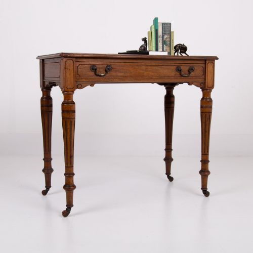 ATTRACTIVE ANTIQUE VICTORIAN SIDE TABLE WITH DRAWER C1880 - ADDITIONAL PHOTO 1