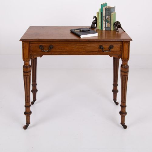 ATTRACTIVE ANTIQUE VICTORIAN SIDE TABLE WITH DRAWER C1880 - ADDITIONAL PHOTO 2