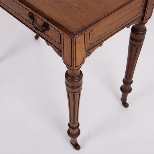 ATTRACTIVE ANTIQUE VICTORIAN SIDE TABLE WITH DRAWER C1880 - ADDITIONAL PHOTO 9