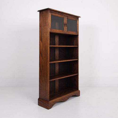 attractive english oak bookcase c1930 - CATEGORY: ANTIQUE BOOKCASES - DATED 1930