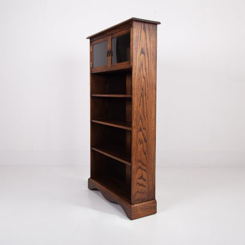 ATTRACTIVE ENGLISH OAK BOOKCASE C1930 - ADDITIONAL PHOTO 11
