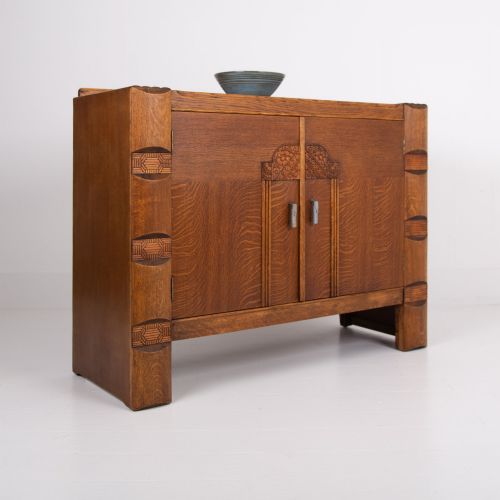 art deco modernist oak sideboard cabinet c1930 - CATEGORY: ANTIQUE SIDEBOARDS - DATED 1930
