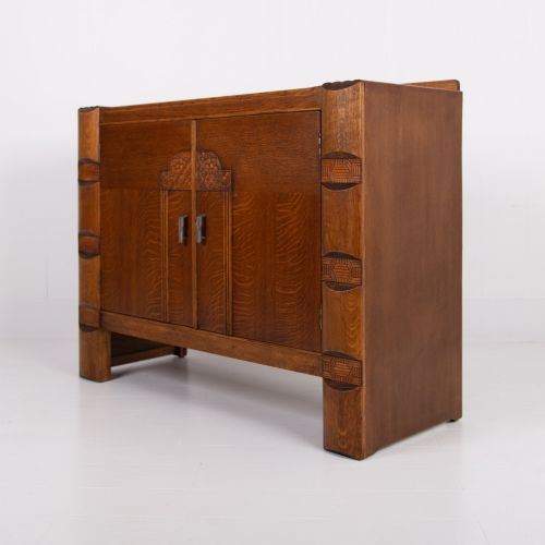 ART DECO MODERNIST OAK SIDEBOARD CABINET C1930 - ADDITIONAL PHOTO 1