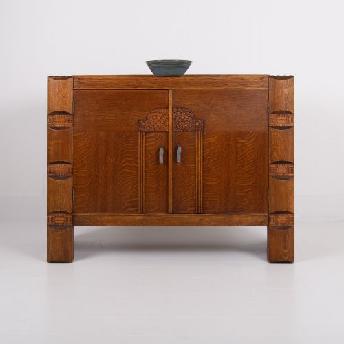 ART DECO MODERNIST OAK SIDEBOARD CABINET C1930 - ADDITIONAL PHOTO 2