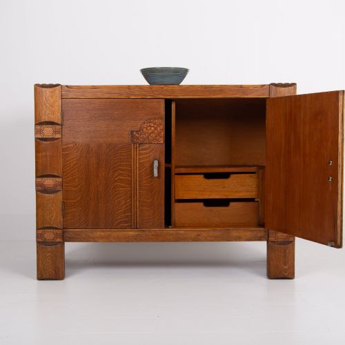 ART DECO MODERNIST OAK SIDEBOARD CABINET C1930 - ADDITIONAL PHOTO 3