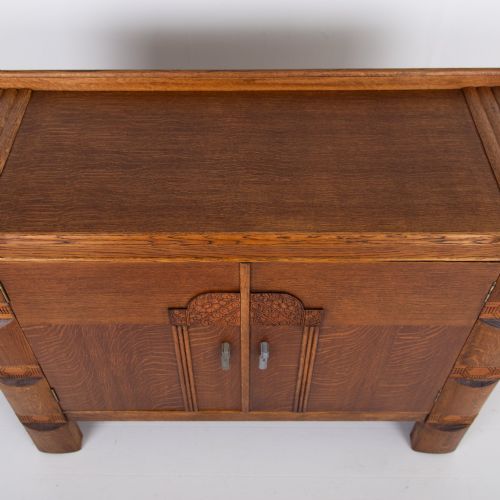 ART DECO MODERNIST OAK SIDEBOARD CABINET C1930 - ADDITIONAL PHOTO 5