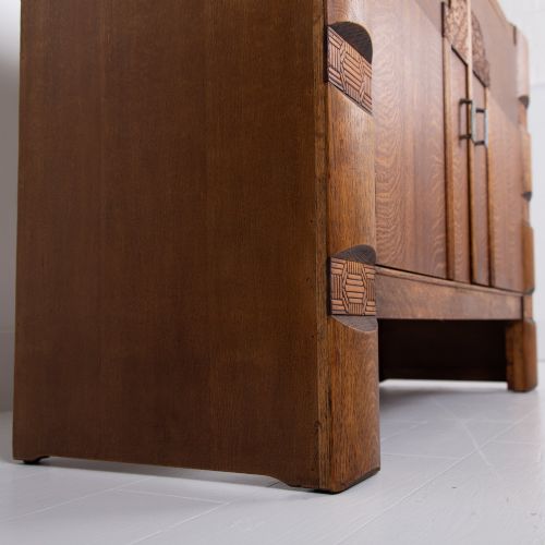 ART DECO MODERNIST OAK SIDEBOARD CABINET C1930 - ADDITIONAL PHOTO 6