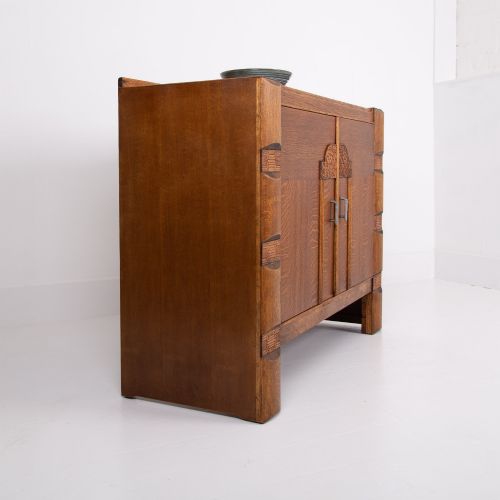 ART DECO MODERNIST OAK SIDEBOARD CABINET C1930 - ADDITIONAL PHOTO 10