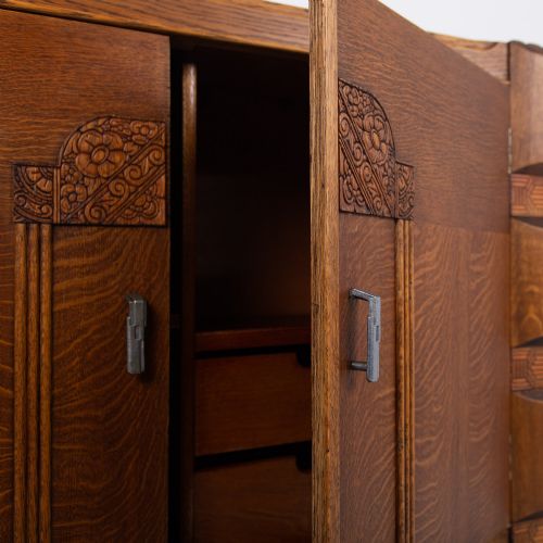 ART DECO MODERNIST OAK SIDEBOARD CABINET C1930 - ADDITIONAL PHOTO 13