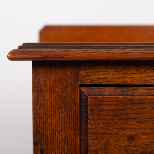 VICTORIAN ENGLISH OAK OF DRAWERS C1900 - ADDITIONAL PHOTO 6