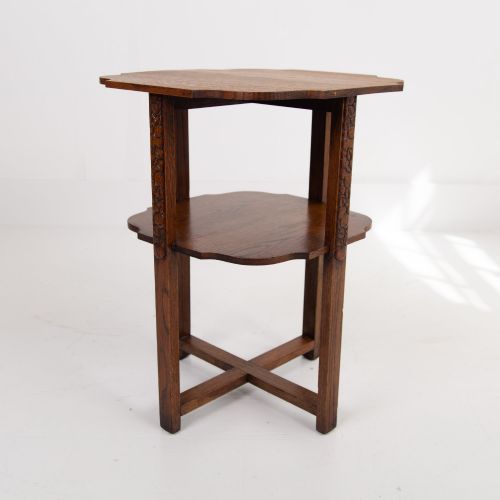 art deco oak 2 tier side table by gomme c1930 - CATEGORY: ANTIQUE FURNITURE - DATED 1930