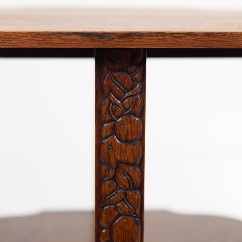 ART DECO OAK 2 TIER SIDE TABLE BY GOMME C1930 - ADDITIONAL PHOTO 3