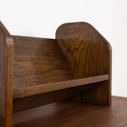 1930S ENGLISH OAK ARTS AND CRAFTS BOOK TROUGH - ADDITIONAL PHOTO 5