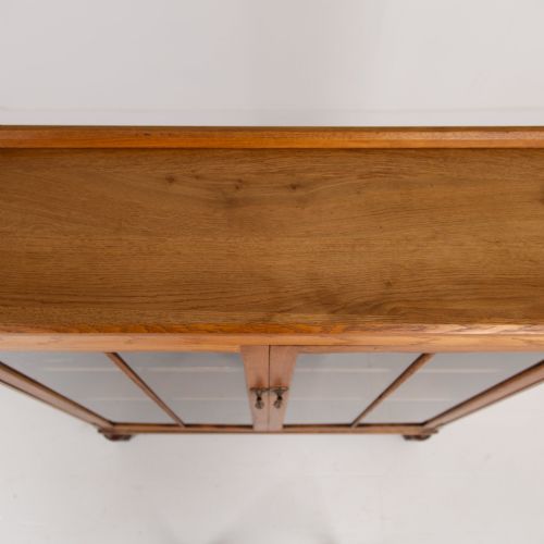 ATTRACTIVE 2 DOOR GLAZED BOOKCASE CABINET C1930 - ADDITIONAL PHOTO 8