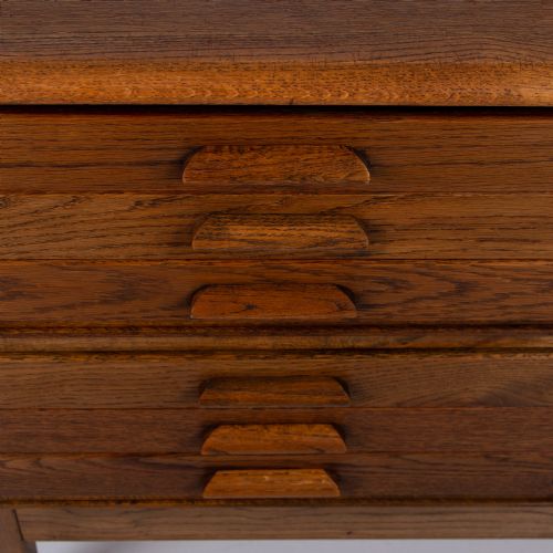 A LARGE OAK 6 DRAWER PLAN MAP CHEST - ADDITIONAL PHOTO 4