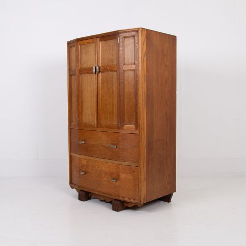 ART DECO OAK TALLBOY CABINET 1930 - ADDITIONAL PHOTO 1