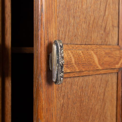 ART DECO OAK TALLBOY CABINET 1930 - ADDITIONAL PHOTO 7