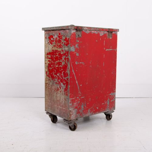 VINTAGE FIRE BIN ON WHEELS FROM RICHARD ARKWRIGHT MASSON MILLS - ADDITIONAL PHOTO 10