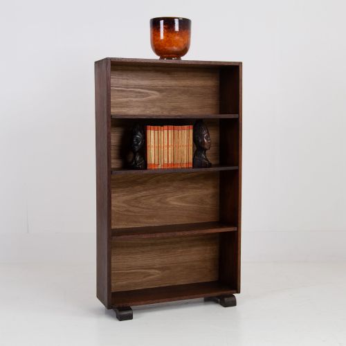 HANDSOME ENGLISH OAK OPEN BOOKCASE C1930 - ADDITIONAL PHOTO 9
