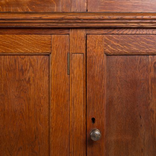 GOLDEN OAK GLAZED SCHOOL CABINET C1920 - ADDITIONAL PHOTO 3