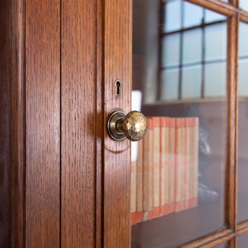 GOLDEN OAK GLAZED SCHOOL CABINET C1920 - ADDITIONAL PHOTO 8
