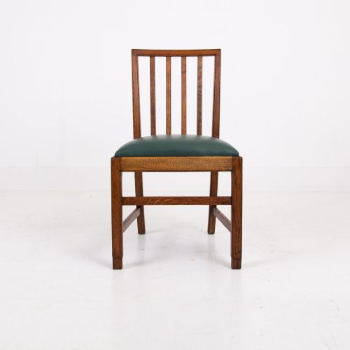 SET OF 8 GORDON RUSSELL ARTS CRAFTS GOLDEN OAK CHAIRS 1930S - ADDITIONAL PHOTO 5