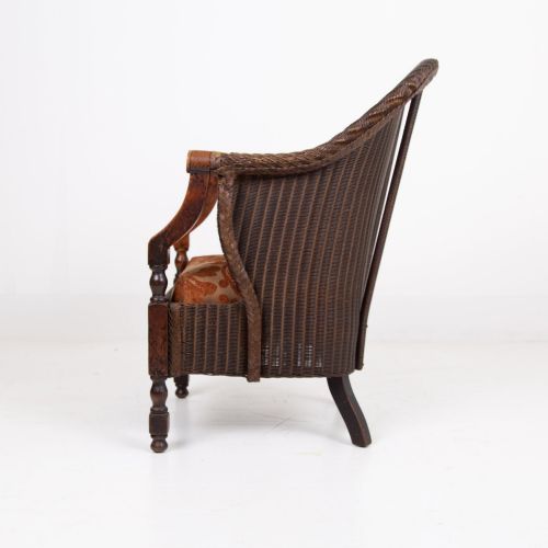 RARE LLOYD LOOM AND OAK GARDEN ROOM ARMCHAIR C1930 - ADDITIONAL PHOTO 5