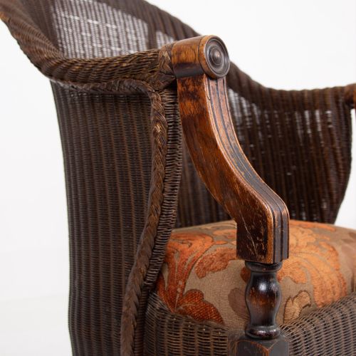 RARE LLOYD LOOM AND OAK GARDEN ROOM ARMCHAIR C1930 - ADDITIONAL PHOTO 6