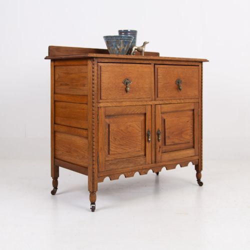 A CHARMING OAK CABINET WITH DRAWERS C1910 - ADDITIONAL PHOTO 13